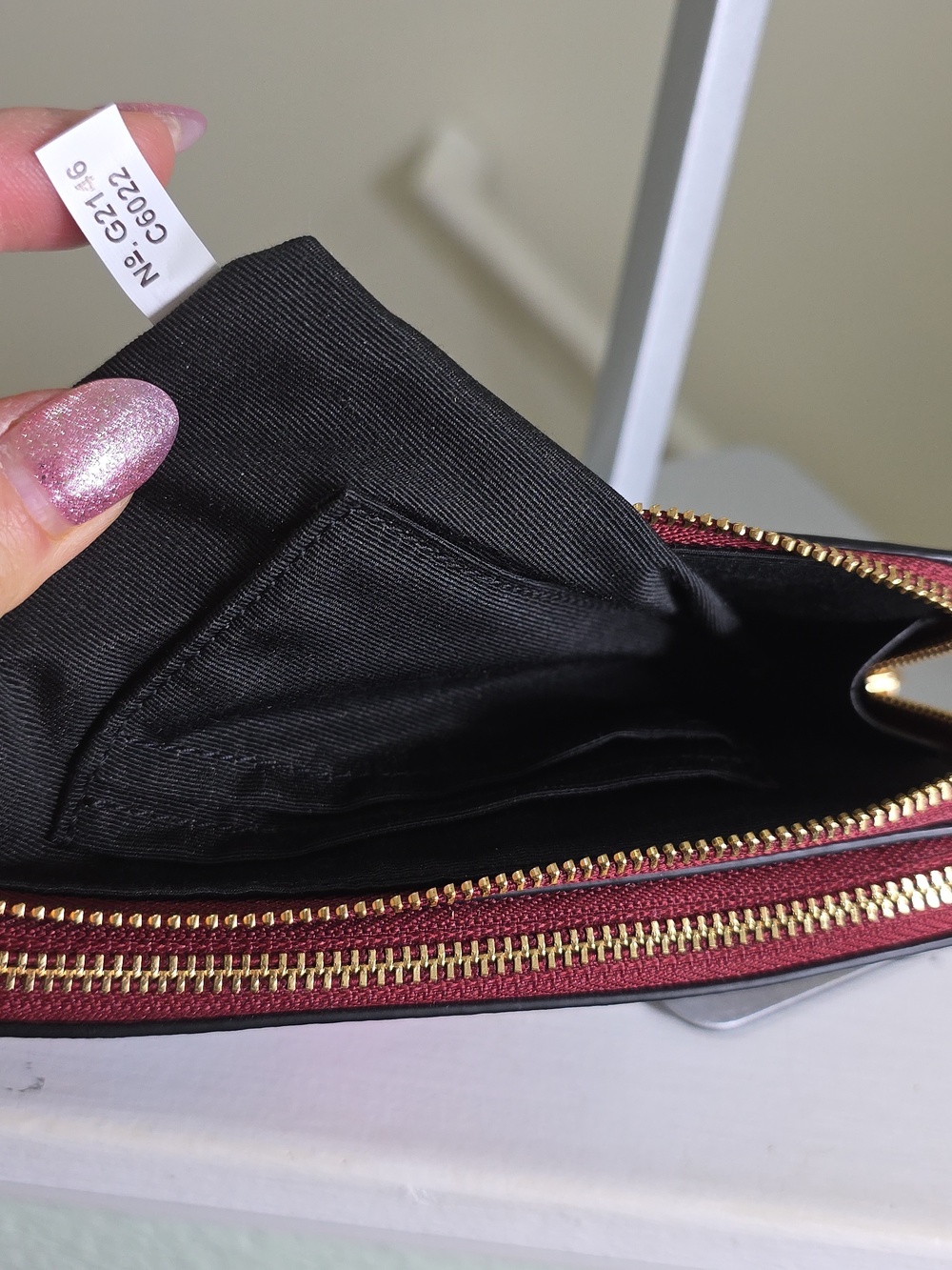 COACH C6022 Multicolor Striped Wristlet with Double Corner Zip Like NEW - Picture 12 of 13